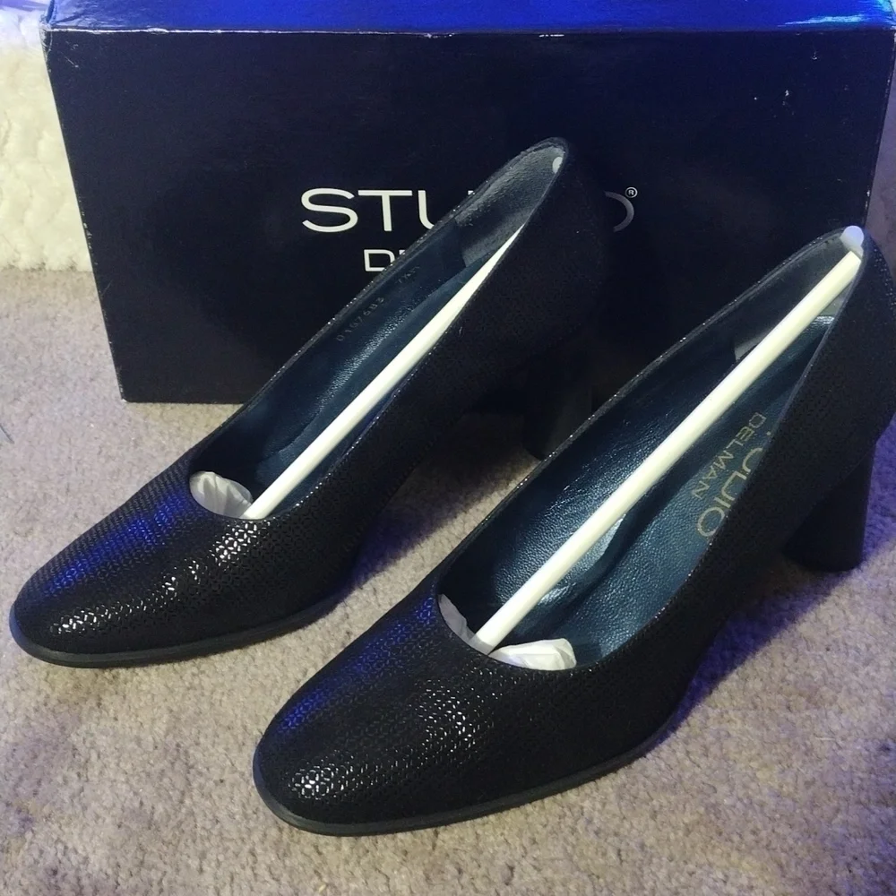 Studio delman lala-swg black soft weave size 7.5m - Picture 2 of 8